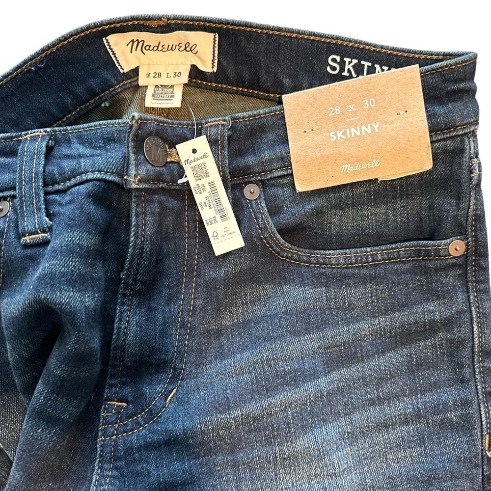 Madewell NWT Men’s Stratfield Wash Skinny Jean Size 28 x 30 - Picture 4 of 5